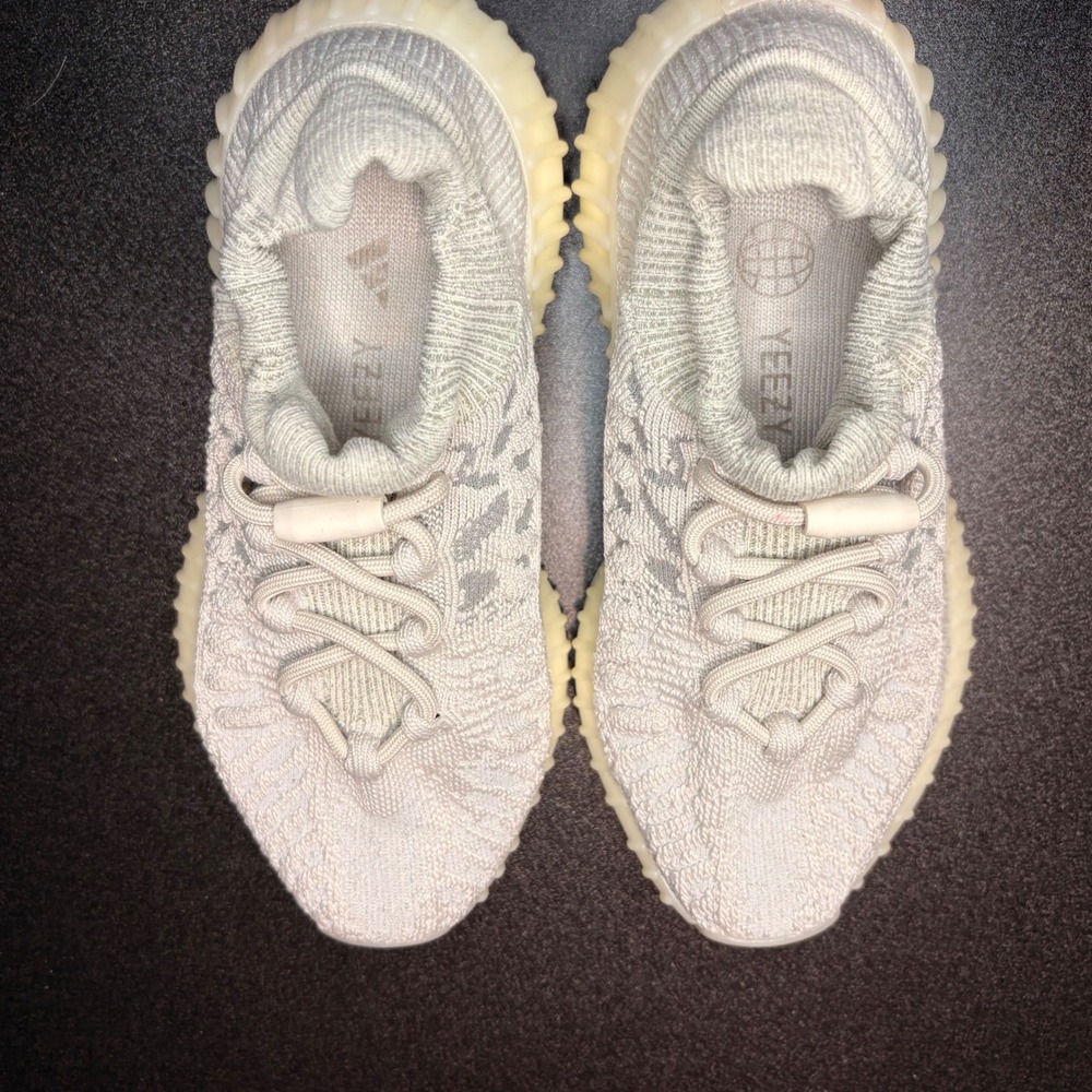 adidas Yeezy Boost 350 V2 CMPCT slate bone 3D knit women size 6 cream gray - Picture 5 of 8